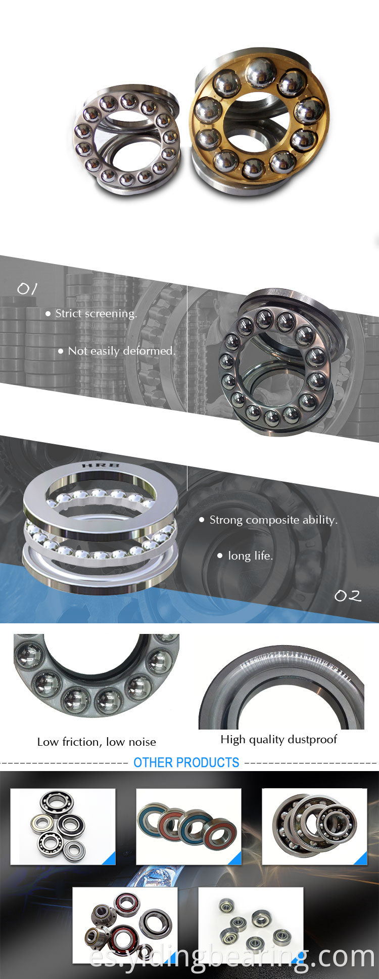 Japan Brand Spare Parts Thrust Ball Bearing 51116